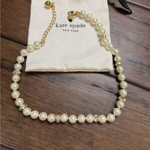 Kate Spade Pearl Necklace with Gold/Crystal, and Silver Accents NWOT